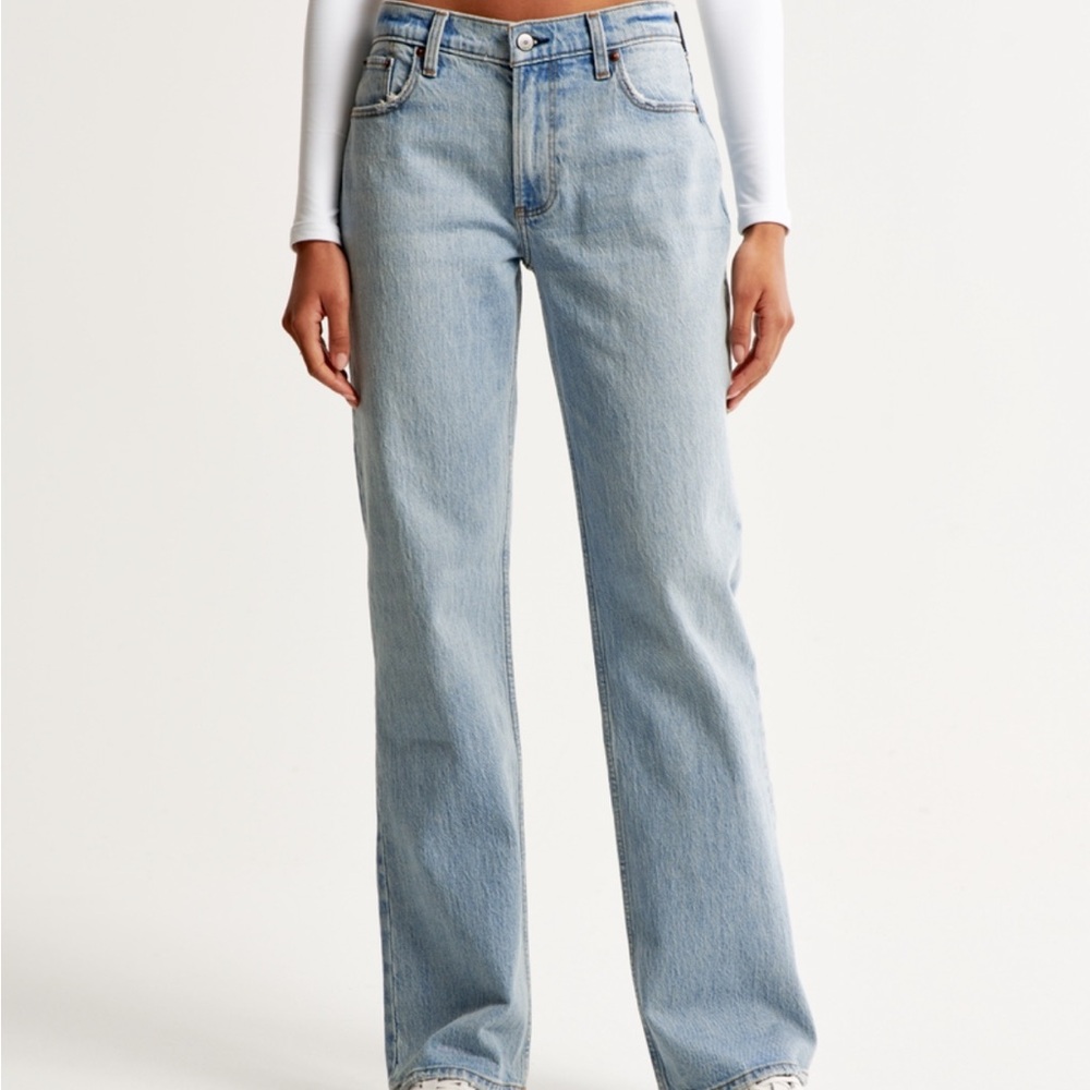Abercrombie low rise baggy jean